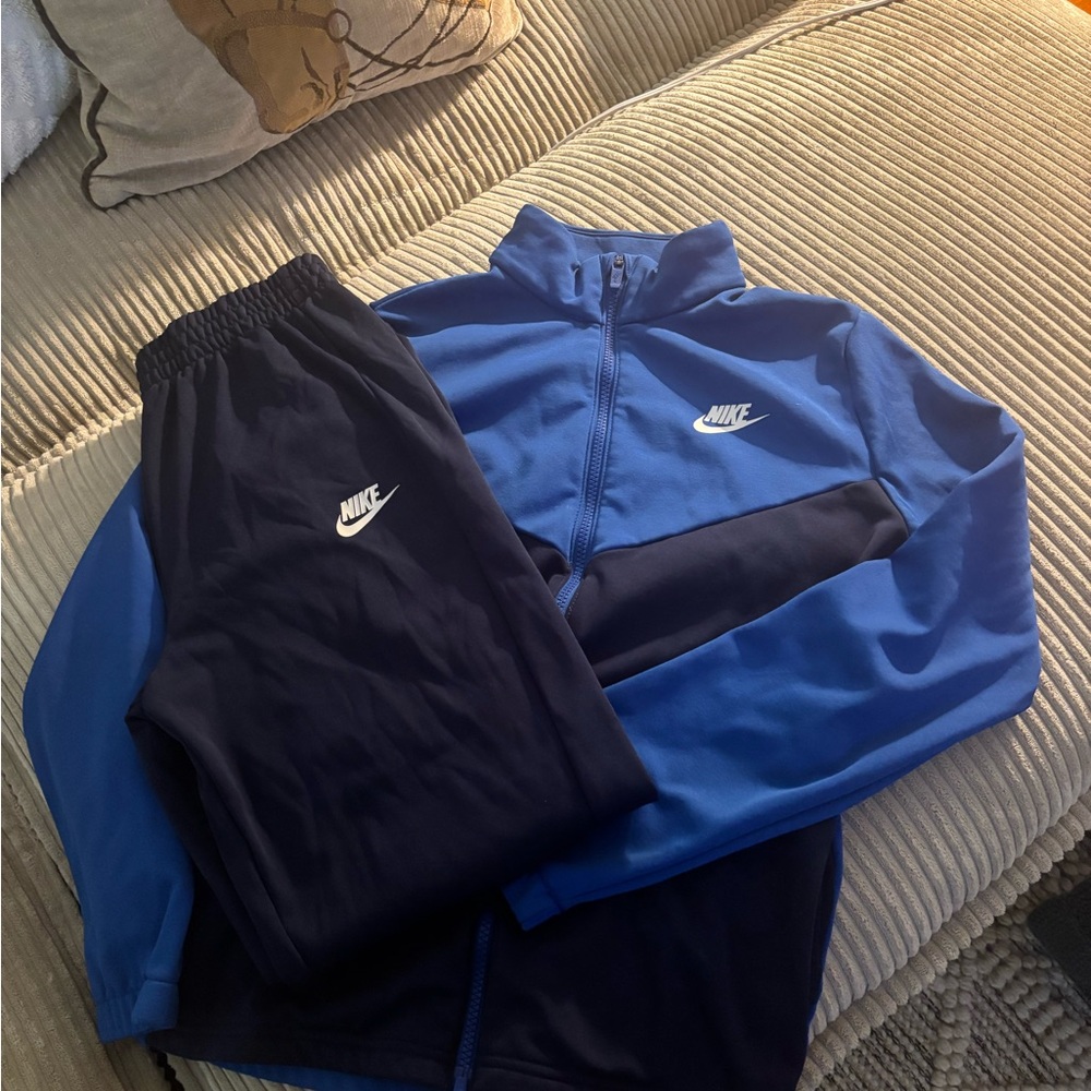 Boys Nike Royal Blue and Navy Tracksuit